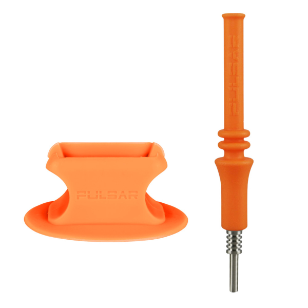 Pulsar RIP Silicone Vapor Dab Straw w Stand - Orange Online Hot Sale