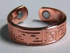 Pure Heavy Copper Style Aztec Magnetic Ring For Sale