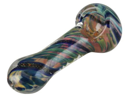 Spiral Fumed Dicro Glass Hand Pipe - 3.75  on Sale