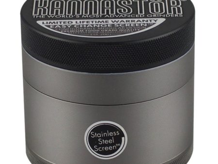 Kannastor 4pc Grinder - 2.5    Black   Silver Discount