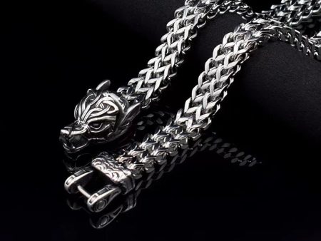 Silver Punk Wolf Head Bracelets For Cheap