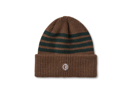 Polar Skate Co. - Stripe Merino Beanie - Brass   Dark Green Sale