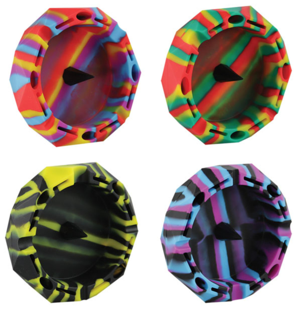 Diamond Multi Color Silicone Ashtray - 5  Hot on Sale