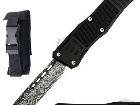 9  Damascus Ghost Out Of The Front Tactical Automatic OTF Pocket Knife Discount