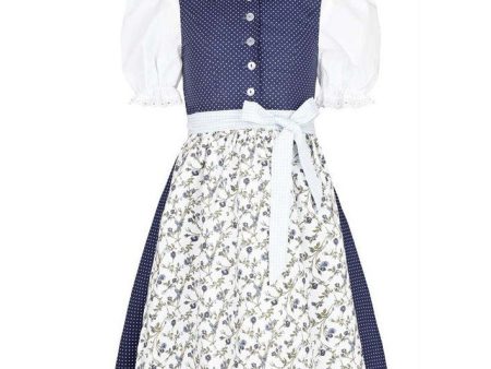 Traje alemán para niñitas, vestido tradicional bávara con blusa y delantal   Kinder Dirndl mit Bluse und Schürze For Discount