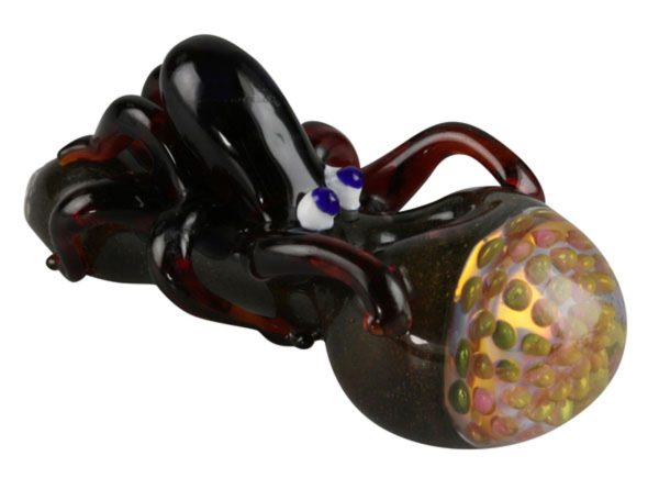 Worked Fumed Octopus Creature Hand Pipe - 5  Online Sale