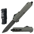 9  Midnight OPS Military OTF Dual Action Automatic Knife Grey Tanto Blade Online Sale