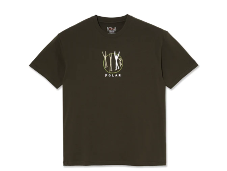 Polar Skate Co - Polar Gang T-Shirt - Brown - LG For Sale