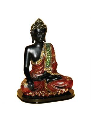 Polyresin Black Mosaic Buddha 9.75  Discount