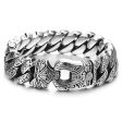 Mens Vintage Silver Heavy Cuban Link Chain Bracelet Online Hot Sale