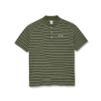 Polar Skate Co - Stripe Rib Henley T-Shirt - Uniform Green For Discount