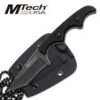 MTech USA Tactical Tanto Fixed Blade Combat Neck Knife, Stonewashed Cheap