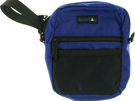 Bumbag Compact Bag - Classic Blue w  Neon Green Velvet Online Sale