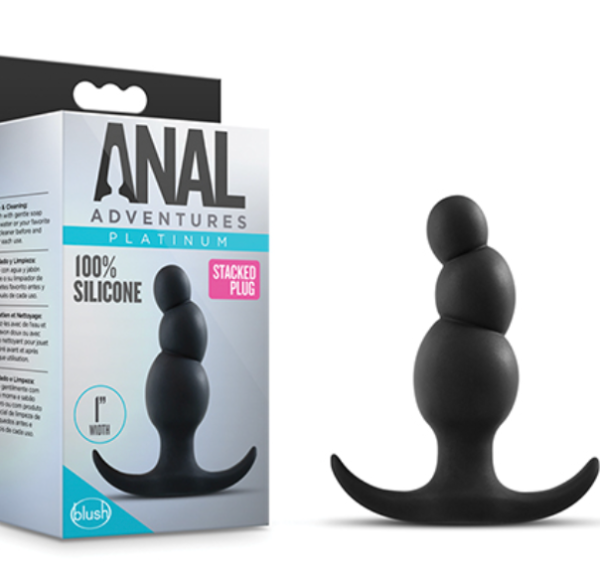 Blush Anal Adventures Stacked Plug - Black Online now