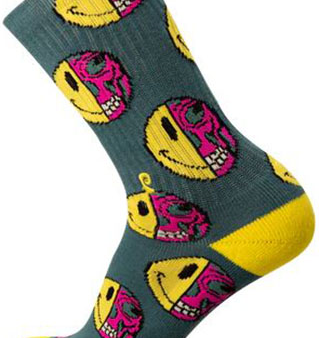 Psockadelic - Half Happy Smiley Face Socks For Sale