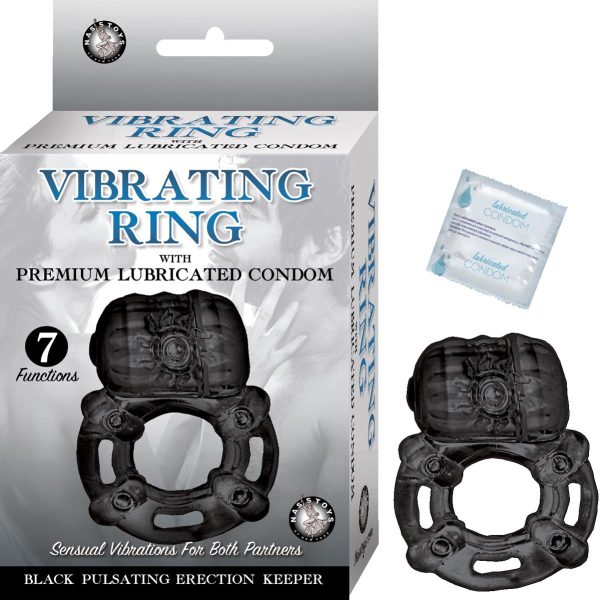 Vibrating Ring Black Pulsating Erection Keeper Sale