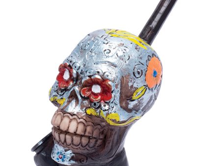 Blue Azul Skull Novelty Resin Pipe on Sale