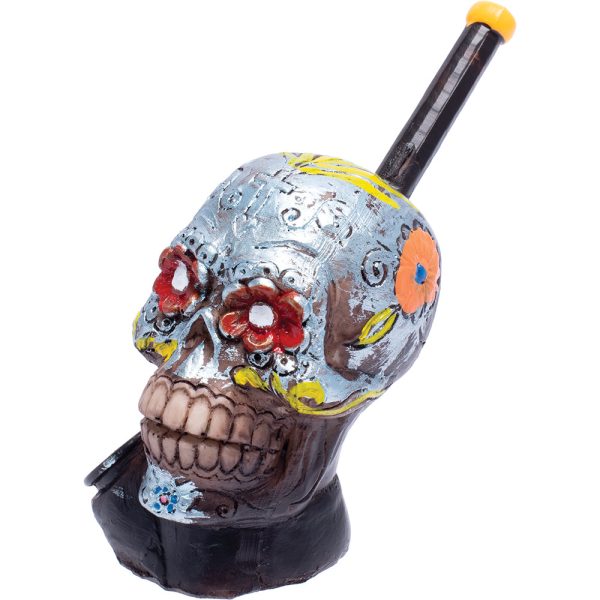 Blue Azul Skull Novelty Resin Pipe on Sale