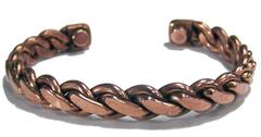 Heavy Pure Copper 38 Gram Braided Magnetic Cuff Discount