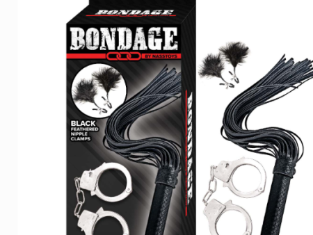 Bondage By Nasstoys Whip, Feather, & Cuffs Sale