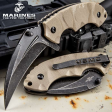 USMC Scorching Sands Assisted Opening Hawkbill Pocket Knife Online Sale