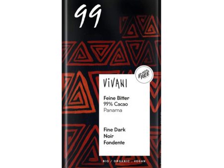 Vivani Schokolade - Feine Bitter 99 % Cacao   CHOCOLATE AMARGO PANAMÁ 99% CACAO ORGÁNICO 80 G. Cheap