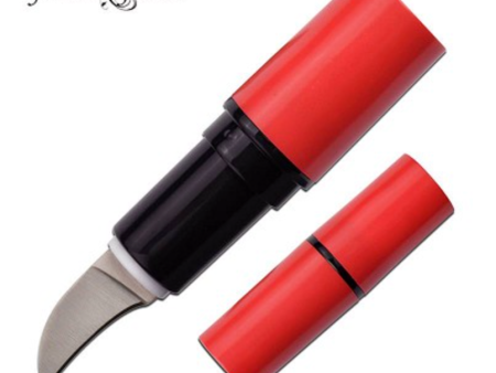 Lipstick Hidden Knife Red 2.75  Concealed 1  Blade Self Defense Online now