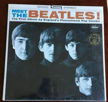 Framed Vintage Meet the Beatles! 12  LP Record Vinyl Album 60s Vinyl I Want to Hold Your Hand 1964 Cheap