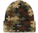 Dime - Camo Puzzle Fold Beanie - Camo Green For Sale