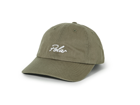 Polar Skate Co. - Sai Cap Hat Varsity Logo - Khaki For Sale