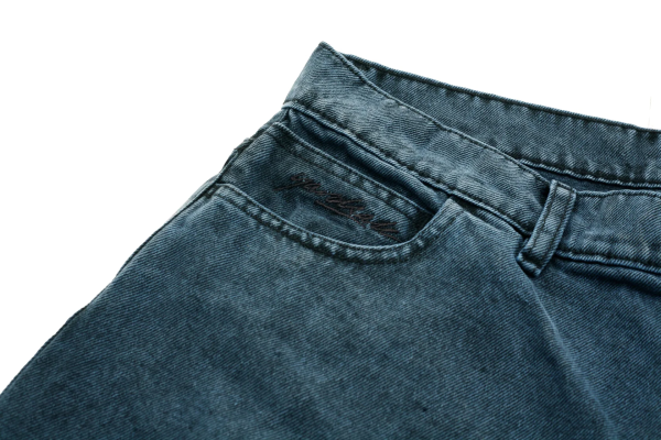 Yardsale  - Phantasy Denim Shorts - OverDyed Blue Black Online Sale