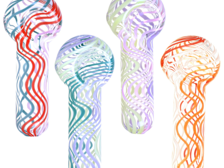 Crystal Wave Portal Glass Hand Pipe | 4.5  | Colors Vary Online Hot Sale