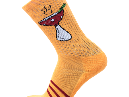 Psockadelic Nuge Shroom Bowl Crew Socks - Orange Online now