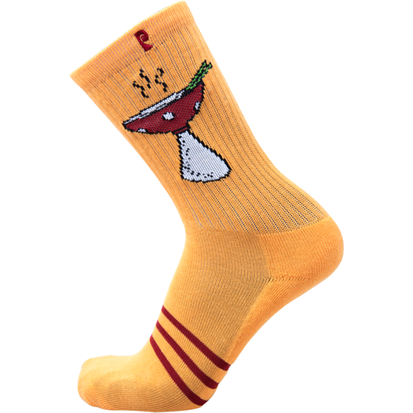 Psockadelic Nuge Shroom Bowl Crew Socks - Orange Online now