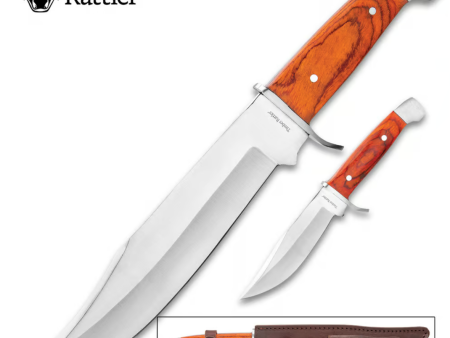 Timber Rattler 2-Piece Custom Bowie Knife Set Discount