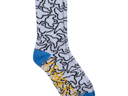 Krooked - Socks - Multibird - White Black Blue Fashion