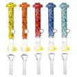 Frit Glass Dab Straw w  10mm Quartz Tip - 6    Assorted Fashion