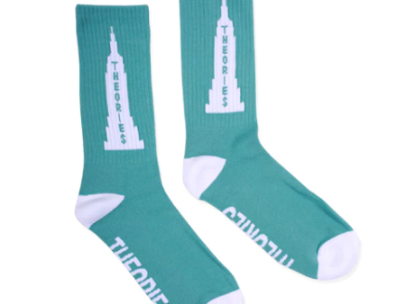 Theories - Empire Crew Socks - Seafoam Cheap