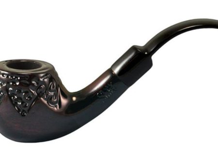 Shire Pipes Engraved Bent Apple Rosewood Tobacco Pipe - 5.5  Online now