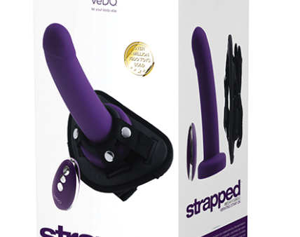 VeDO Strapped Rechargeable Vibrating Strap On - Deep Purple For Sale