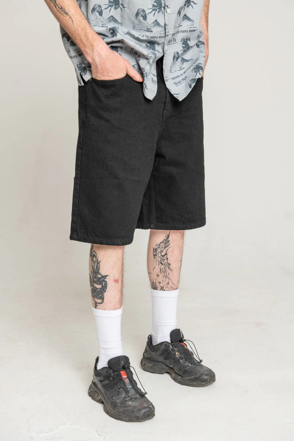 Theories - Plaza Denim Shorts - Black Discount