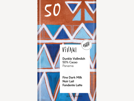 Vivani Schokolade - Dunkle Vollmilch   CHOCOLATE NEGRO 50% CACAO PANAMÁ ORGÁNICO 80G Fashion