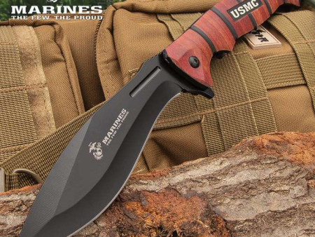 USMC Combat Master Pocket Kukri - Assisted Opening, Stainless Steel Blade For Sale