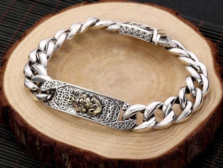 Sterling Silver Horse Whip Chain Body Money Pixiu Bracelet Sale