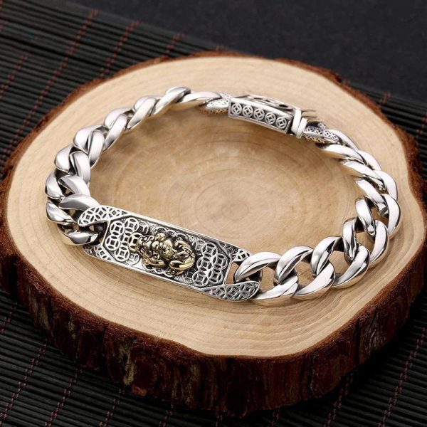 Sterling Silver Horse Whip Chain Body Money Pixiu Bracelet Sale