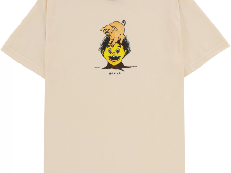 Baker Skateboards - Piggy T-shirt - Cream Hot on Sale