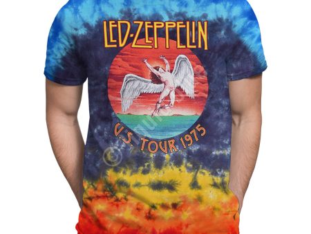 Led Zeppelin Icarus 1975 Tie-Dye T-Shirt For Sale