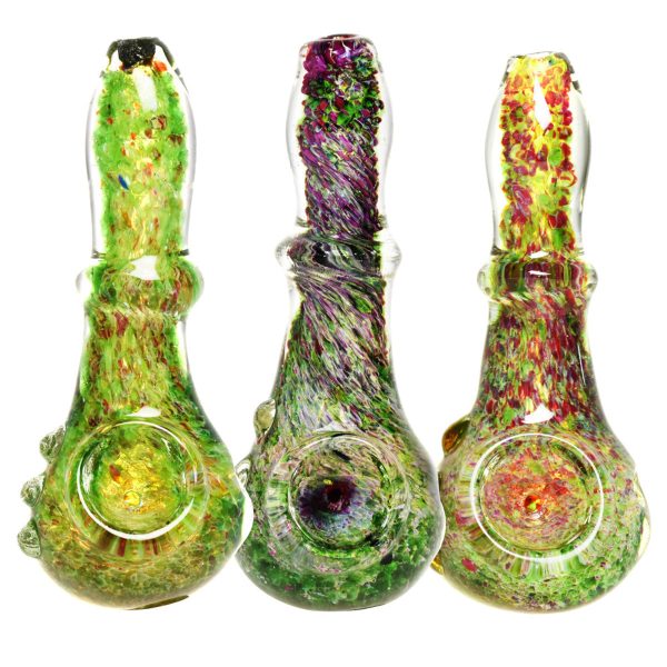 Swamp Bottom Fritted Hand Pipe w  Marbles | 4.5  | Colors Vary Online Hot Sale