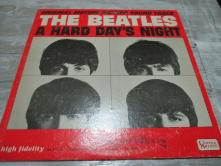 Framed Vintage 1961 The Beatles A Hard Days Night Vinyl Record Supply