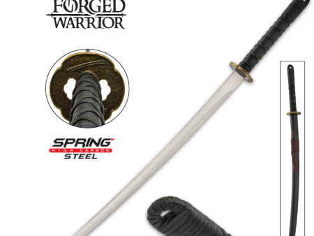 Forged Warrior Ninja Battle Sword And Scabbard - Spring Steel Blade Online